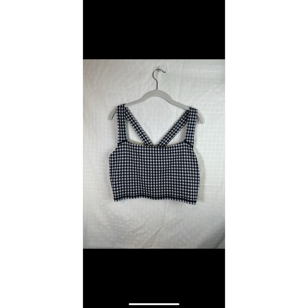 Offline by Aerie Women Crop Top Shirt Size XXL 2XL Black And White
